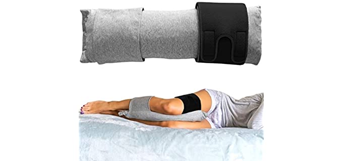 New & Innovative Wearable Knee Pillow with Adjustable Straps, Leg Pillow & Knee Pillow for Side Sleepers Sciatica, Back, Hip Alignment, Joint Pain Relief, Knee Support, Shredded Memory Foam