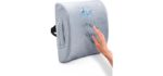 Desk Jockey Therapeutic Grade Lumbar Support Cushion for Lower Back Pain, Driving Seat