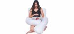 Meiz U Shaped Total Body / Pregnancy Support Pillow for Side Sleeping - Contoured Maternity Pillow - Nursing Pillow with Cotton Double Zipper Pillowcase - White
