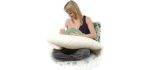 Moonlight Slumber Butterfly Breastfeeding Pillow with Removable Hypoallergenic, 100% Organic Cotton natural-colored Case.