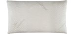 Snuggle-Pedic Ultra-Luxury Bamboo Shredded Memory Foam Pillow Combination With Adjustable Fit and Zipper Removable Kool-Flow Breathable Cooling Hypoallergenic Pillow Cover (King)