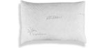 Hypoallergenic Pillow – ADJUSTABLE THICKNESS Bamboo Shredded Memory Foam Pillow - Kool-Flow Micro-Vented Bamboo Cover, Dust Mite Resistant & Machine Washable - Premium Quality - MADE IN USA - QUEEN
