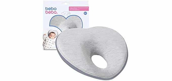 Newborn Baby Head Shaping Pillow | Memory Foam Cushion for Flat Head Syndrome Prevention | Prevent Plagiocephaly | Best Perfect for Baby Boy & Girl