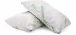 Plixio Pillows for Sleeping - 2 Pack Cooling Shredded Memory Foam Bed Pillows with Bamboo Hypoallergenic Covers (Queen Size)