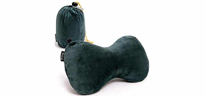 AirComfy Inflatable - Travel Lumbar Pillow and Bag