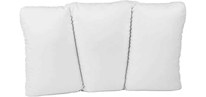 Deluxe Comfort MicroBead Cloud Pillow - Feels Like Sleeping on a Cloud - Contour Cloud Pillow with Microbeads - Hypoallergenic - Used for Aches and Pains - Removable Zipper Cover - Bed Pillow, Small