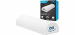 Everlasting Comfort 100% Memory Foam Half Moon Bolster Pillow - Orthopedic Leg Pillow with Soft Breathable Cover