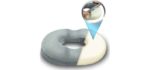 Soft Donut Pillow for Weight up to 180 lbs: Donut Seat Cushion for Office Chair and Home Use; Unique Dual Layer Hemmoroid Pillow and Tailbone Cushion; Butt Pillow for Hemorrhoid Treatment