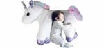 GRIFIL ZERO XXL Size Unicorn Stuffed Animal Pillow Plush Toy Kid Babies Nursery Room Decoration Huge Big Large Doll (Silver)