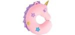 Travel Pillow for Kids,Unicorn Neck Pillow,Soft Car Seat Sleeping Head Support,Airplane Travel Accessories,Plush Animal U Shaped Cushion,Perfect Unicorn Christmas Birthday Gift for Kids Child (Pink)