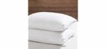 downluxe Down Alternative Standard Size Pillows (2 Pack) - 100% Breathable Cotton Cover, Premium Hotel Collection Soft Bed Pillows for Sleeping, 20 X 26