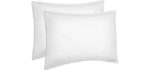 AmazonBasics Down Alternative Bed Pillows for Stomach and Back Sleepers - 2-Pack, Soft Density, Standard