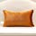 Avigers 12 x 20 Inch European Cushion Covers Luxury Velvet Home Decorative Embroidery Petunias Pillow Cases Pillowcase for Sofa Chair Bedroom Living Room, Orange