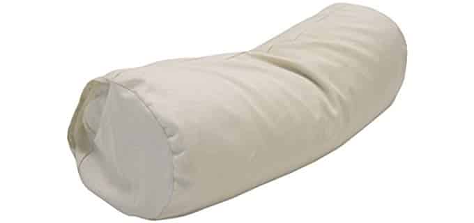 Bean Products Neck Roll Pillowcase (6x16) - Enclosed Sleeve Style - Wheat Dreamz - Made in USA - Organic Natural