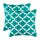 CaliTime Pack of 2 Soft Canvas Throw Pillow Covers Cases for Couch Sofa Home Decor Modern Quatrefoil Accent Geometric 18 X 18 Inches Teal