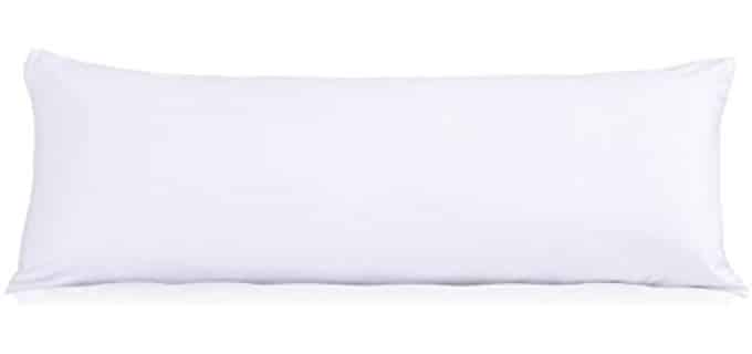 EVOLIVE Ultra Soft to Medium Density Microfiber Body Pillow, Long Side Sleeping Pillow for Adult and Pregnancy(Off White, Body Pillow 21