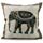 Luxbon Tapestry Jacquard Retro Indian Elephant Throw Pillow Case Elephant Decor Sofa Couch Chair Cushion Cover Decorative 18