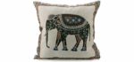 Luxbon Tapestry Jacquard Retro Indian Elephant Throw Pillow Case Elephant Decor Sofa Couch Chair Cushion Cover Decorative 18