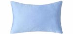 MR&HM Cooling Pillowcase for Night Sweats and Hot Flashes, Standard/Queen Size Stay Cold Pillow Cases for Sleeping, Cool Touch Japanese Breathable Soft Pillow Cover with Envelope Clousure (Blue)