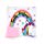 Rainbow Mane Unicorn Tooth Fairy Pillow with Tooth Fairy Dust