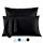SLEEP ZONE Satin Pillowcases Temperature Regulation Set of 2 for Hair and Skin Standard/Queen 20x30 Pillow Cover (Queen, Black)