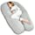 AngQi 65-inch Full Body Support Pillow with Washable Jersey Cover, U Shaped Pregnancy Pillow, Gray
