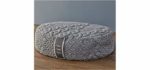 Brentwood Home Crystal Cove Meditation Cushion, Buckwheat Zafu Oval Floor Pillow, Made in California