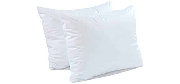 CALM NITE Pillow Protector 2 Pack - Extra Soft Knit - Waterproof Zippered Hypoallergenic Case, Blocks Bed Bugs and Dust Mites (Standard 2 Pack)