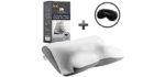 Cervical Memory Foam Pillow for Neck and Shoulder Pain – Ergonomic, Orthopedic Pillow for Side, Back, Stomach Sleepers - Firm Pillows for Sleeping - Premium Bedding Accessories - Free Sleeping Mask