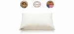 ComfyComfy Premium Buckwheat Pillow, Traditional Size (14” x 21”), Comes with Extra 1 lb of USA Grown Buckwheat Hulls to Customize for Comfort, Made from Durable Organic Cotton Twill