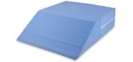 DMI Ortho Bed Wedge Elevated Leg Pillow, Supportive Foam Wedge Pillow for Elevating Legs, Improved Circulation, Reducing Back Pain, Post Surgery and Injury, Recovery, Blue, 6” x 20” x 24”