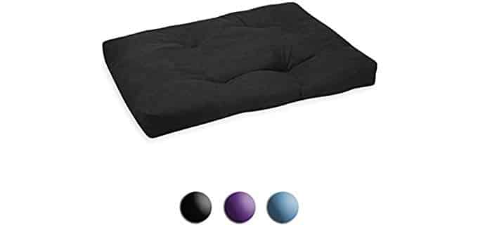 Gaiam Meditation Cushion Zabuton Yoga Pillow, Black