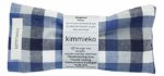 Kimmieko Weighted Spa Pillow for Eyes and Forehead | Organic Lavender and Flax Seed insert | Post Yoga Relaxation | Handmade in the USA (Blue Striped Flannel)