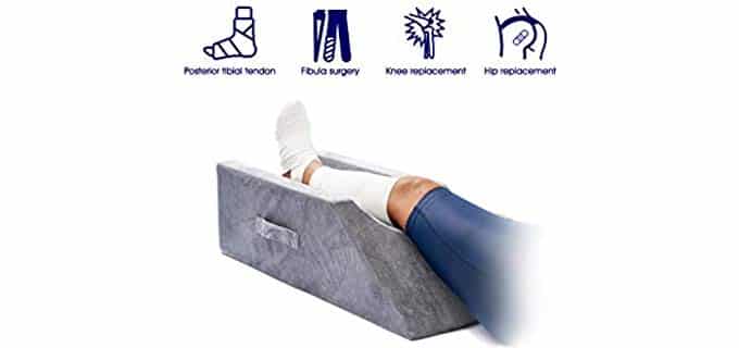 LightEase Memory Foam Leg, Knee, Ankle Support and Elevation Leg Pillow for Surgery