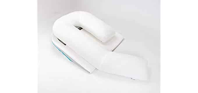MedCline LP Shoulder Relief Wedge and Body Pillow System | Shoulder Pressure Relief for Right or Left, Side-Sleeping Comfort | Medical Grade | Body Pillow Included, One Size