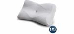 Mkicesky Memory Foam Neck Pillow for Sleeping, Side Sleeper Cervical Contour Pillow for Side/Back/Stomach Sleeper, Ergonomic Orthopedic Bed Pillow Relief Neck & Shoulder Pain - Gray