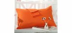 MoonRest (Set of 2%100 Cotton King Pillowcase w/French Seams (Orange)