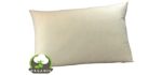 MoonRest Organic Cotton Bed Pillow for Sleeping, Hypo-allergenic Synthetic Down Alternative Filling - Standard Size - 20” X 26”