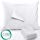 Niagara Sleep Solution 4 Pack Pillow Protectors Standard 20x26 Inches Lab Certified Anti Allergy Ultra Fresh Treated 100% Cotton Non Crinkle Quiet Breathable Zipper Covers Cases White