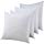 Niagara Sleep Solution 4 Pack Pillow Protectors Standard 20x26 Hypoallergenic 100% Cotton Sateen Tight Weave 3-4 Micron Pore Size High Thread Count 400 Style Zippered White Hotel Quality Non Noisy