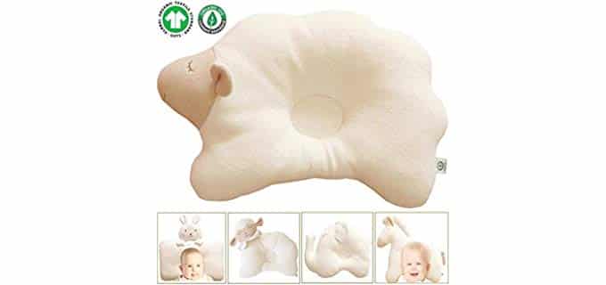 Organic Cotton Baby Protective Pillow - Cloud Lamb
