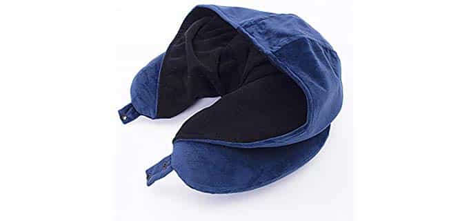 TFTDOUP Ultra Soft - Hooded Neck Pillow For Traveling and Office Use