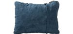 Therm-a-Rest Compressible Travel Pillow for Camping, Backpacking, Airplanes and Road Trips, Denim, Large - 16 x 23 Inches