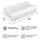 ZG Home ZGH-101 Memory Foam, Velvet Cover Pain Sleeping, Cervical Neck Support for Back and Side Sleepers Orthopedic Contour Premium Pillowcase (24”x15”) Queen Size White (CASE