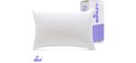 Cushion Lab Extra Support Adjustable Shredded Memory Foam Pillow for Back, Stomach, Side Sleeper - Sleep Comfort & Neck Support Bamboo Pillow, Oeko-Tex Hypoallergenic Cover, CertiPUR US, Queen Size