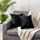 DEZENE Decorative Pillow Covers 18x18 Black: 2 Pack Cozy Soft Velvet Square Throw Pillow Cases for Farmhouse Home Decor