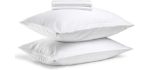 FAUNNA, Lux Zippered Pillow Protector Cover Case (Standard, 20x26) (4-Pack) -  Sateen 100% Cotton