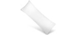 Utopia Bedding Soft Body Pillow - Long Side Sleeper Pillows for Use During Pregnancy - 100% Cotton Cover with Soft Polyester Filling (Single Pack)