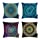 VIGVOG 4 Pack Boho Double Printed Pillow Cover Compass Medallion Cushion Cover Throw Ethnic Colorful Floral Pillow Case 18 X 18 Inch Pillowcase(Boho 03)