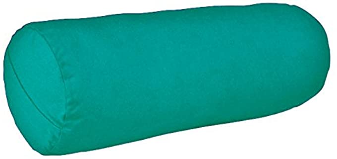 YogaAccessories MAX Support Deluxe Round Cotton Yoga Bolster, Green